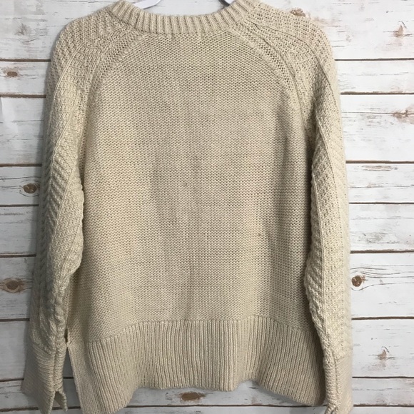 H & M Chunk Cable Knit Sweater Split Sleev… - Picture 2 of 7